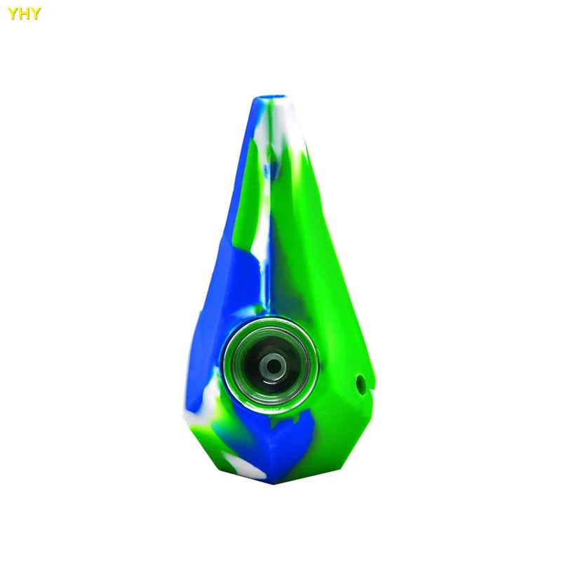 Creative Silicone Oil Burner Dab Pipes Smoking Pipes Multi-function Dry Herb Wax Tobacco Pipes with Pipe Screens 4 Inch07