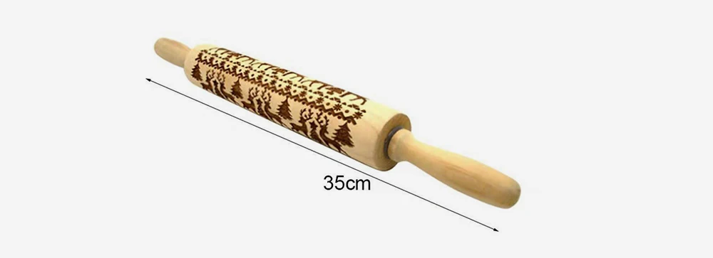 Elk Pattern Embossed Rolling Pin Baking Tool