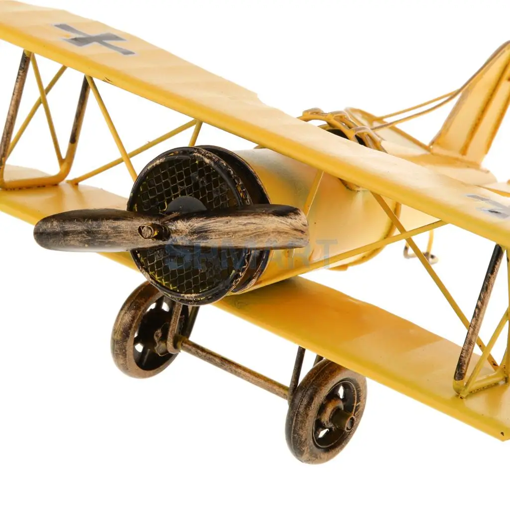 Винтажная металлическая модель самолета биплан военный самолет игрушка для домашнего декора вы выбираете