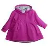 Теплое зимнее флисовое двубортное пальто для маленьких девочек; пальто для малышей куртка для снежной погоды костюм одежда - Цвет: Фиолетовый
