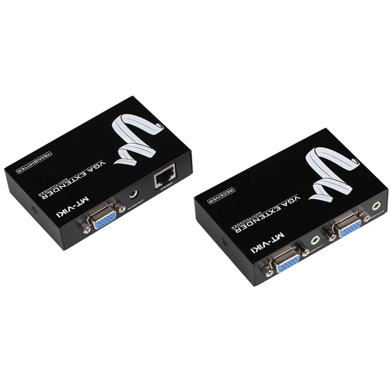 MT Viki VGA удлинитель 200 м HD Видео 3 5 мм аудио ретранслятор по UTP RJ45 CAT5e/6 LAN кабель