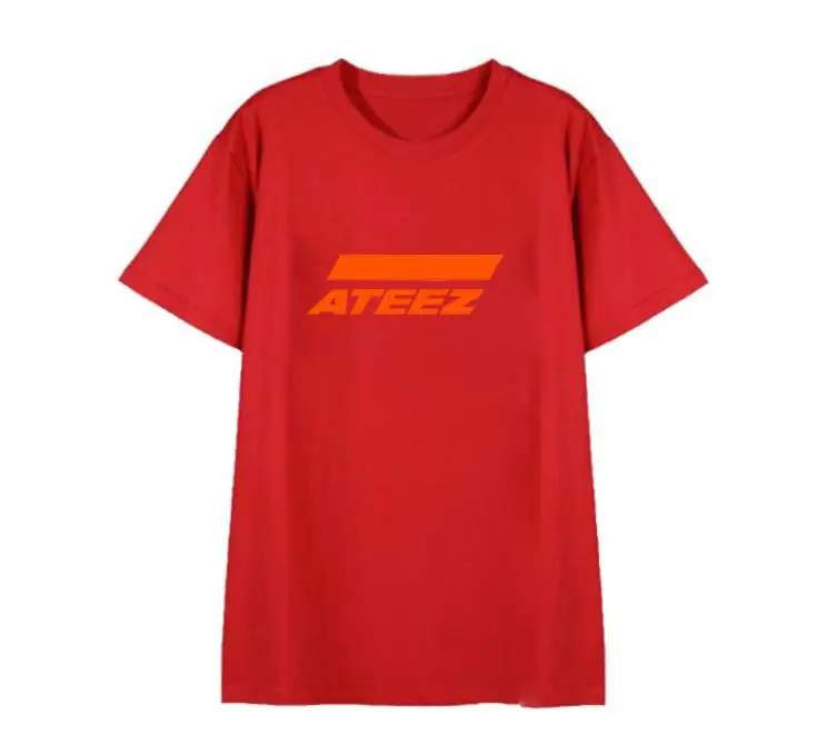 Новое поступление kpop ateez поддерживающая Круглая горловина футболка с коротким рукавом для Летний стиль унисекс модные свободные k-Поп Футболка 5 видов цветов - Цвет: 8