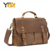 Y-FLY 2016 Hot Sale Canvas Bag High Quality Canvas and Leather Handbag Business Men Shoulder Bag Vintage Crossbody Bag HC280