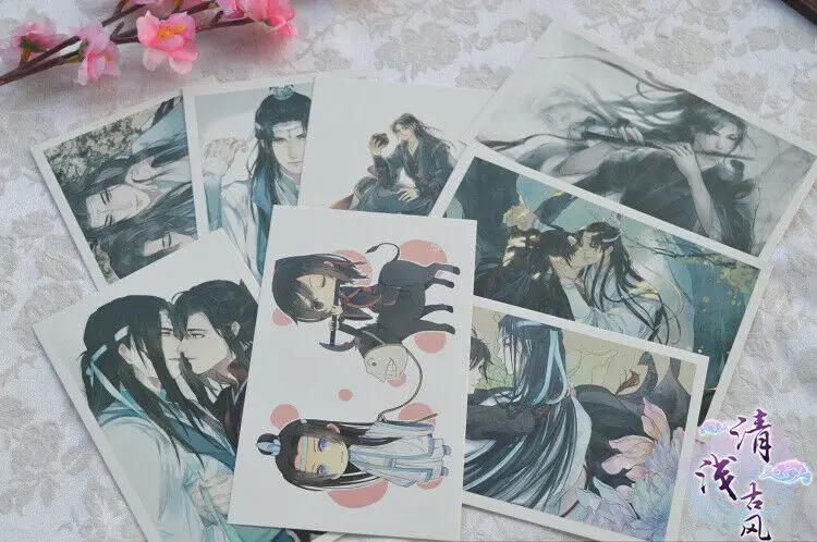 Магистр демонического культивирования Lan Wangji Wei Wuxian BL открытка фото B Косплей