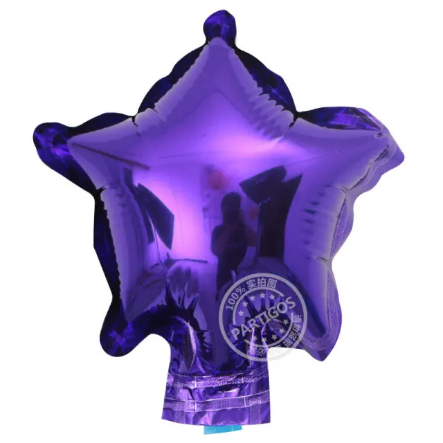 50 шт 5 дюймов воздушные шары из фольги в форме звезды сердце шар свадебное украшение серебро золото сердце шары День рождения детский душ свадебные принадлежности - Цвет: purple star