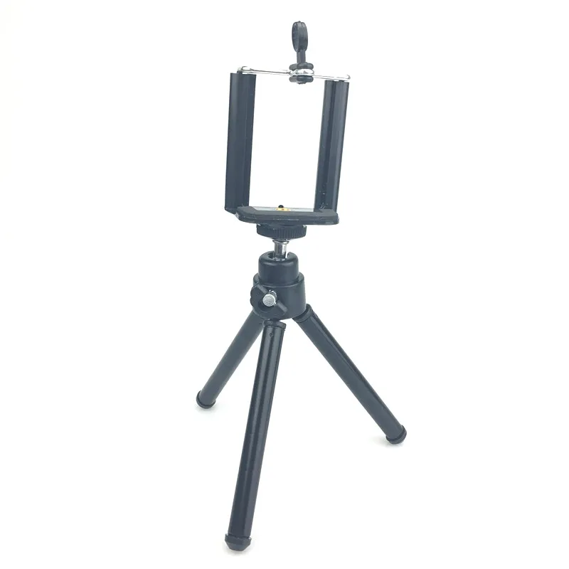 

Universal Mini Live Tripods Lightweight Aluminum Metal Tripods Stand Mount with Phone Clipfor Camera Mobile Phone iPhone 6s 7