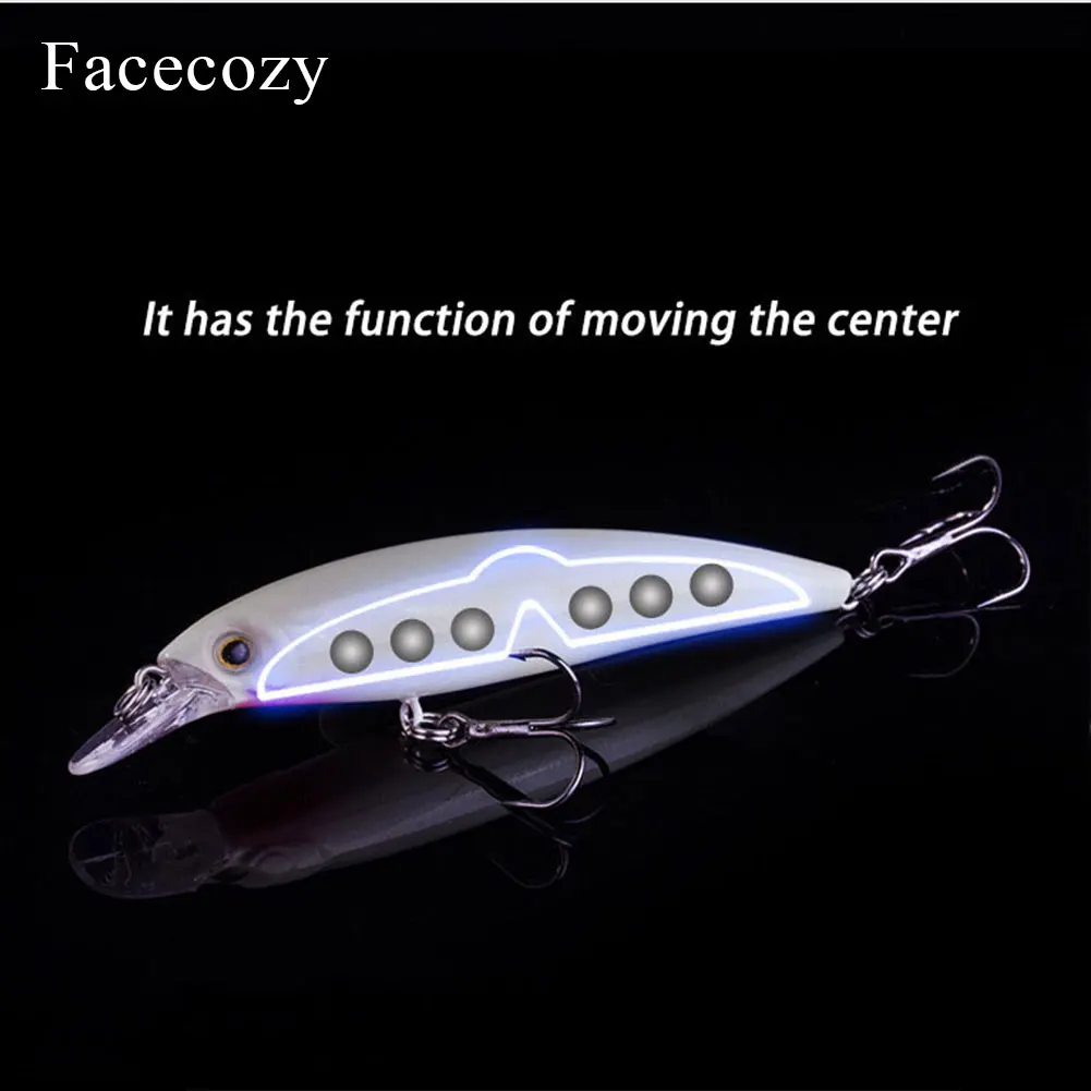 Facecozy 1 шт. светящаяся бионическая приманка рыболовные приманки с двумя крючками в