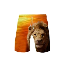 Aikooki Король Лев пляжные шорты мужские/Для женщин; сезон лето; модная обувь для отдыха; трендовые шорты Популярные Повседневное Harajuku Стиль «Король Лев», шорты