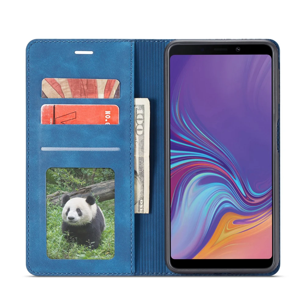 Чехлы для Samsung Galaxy A7 2018 A750F визитница кожаный магнитный кошелек флип чехол чехлы