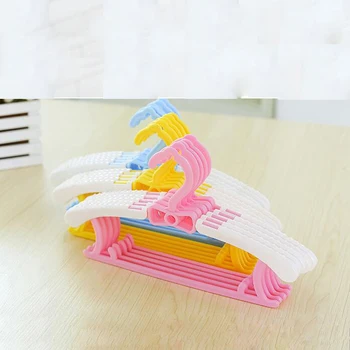 

5pcs/lot 28cm-37cm Plastic Children's Clothes Hanger Baby Hangers Household Non-slip And Thick Clothes hangers