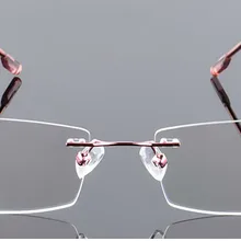 Eyesilove супер-легкий титановый сплав без оправы очки для близоруких женщин очки для близоруких рецептурных очков-0,50 до-6,00