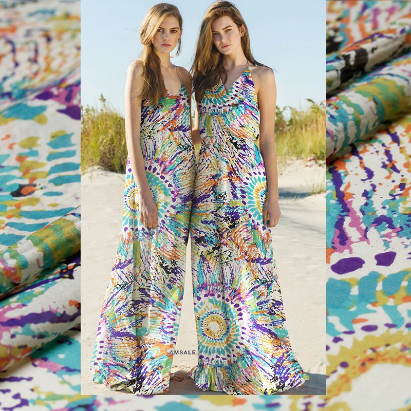 Buy Perspective silk chiffon fabric thin summer dress