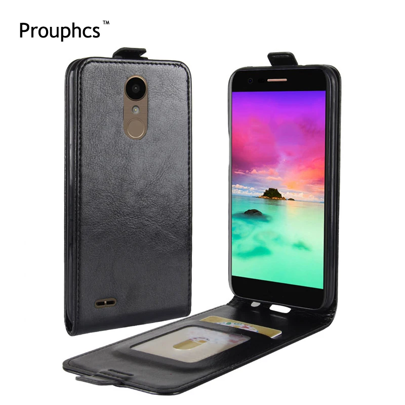 Prouphcs для LG K10 2017 чехол Crazy Horse шаблон кожаный по вертикали Магнитная Защитный