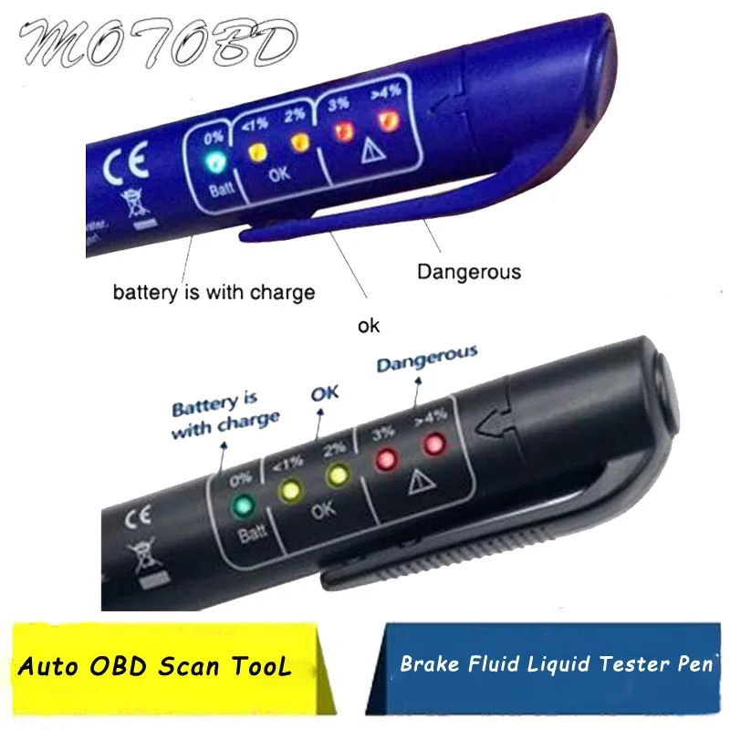 Тестер тормозной жидкости ручка с 5 светодиодный авто инструменты диагностические инструменты мини тестер тормозной жидкости