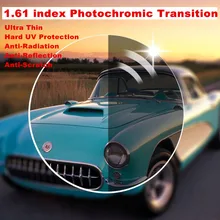 2 шт. 1,61 ИНДЕКС ультра тонкие фотохромные переходные асферические линзы по рецепту CR-39 близорукость дальнозоркость одиночные очки для зрения