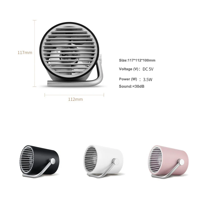 Portable Mini USB Desk Fan Rechargeable Battery Fan  Silent Creative Home Office Desktop Fan With Fan Blades Blower Second Gear (6)