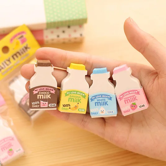Kawaii фрукты молочно-мини-резинка ластик творческий Канцелярские товары для исправлений школьные принадлежности подарок для детей