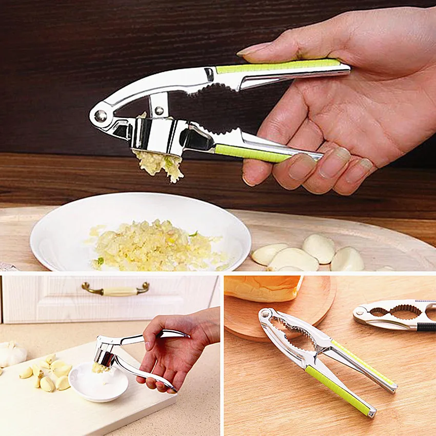 1pcs Stainless Steel Garlic Presses Garlic Peeler Crusher Novelty