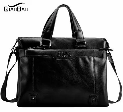 

QIAO BAO New Arrival cowhide fashion commercial horizontal handbag, men messenger bag genuine leather men briefcase, laptop bag