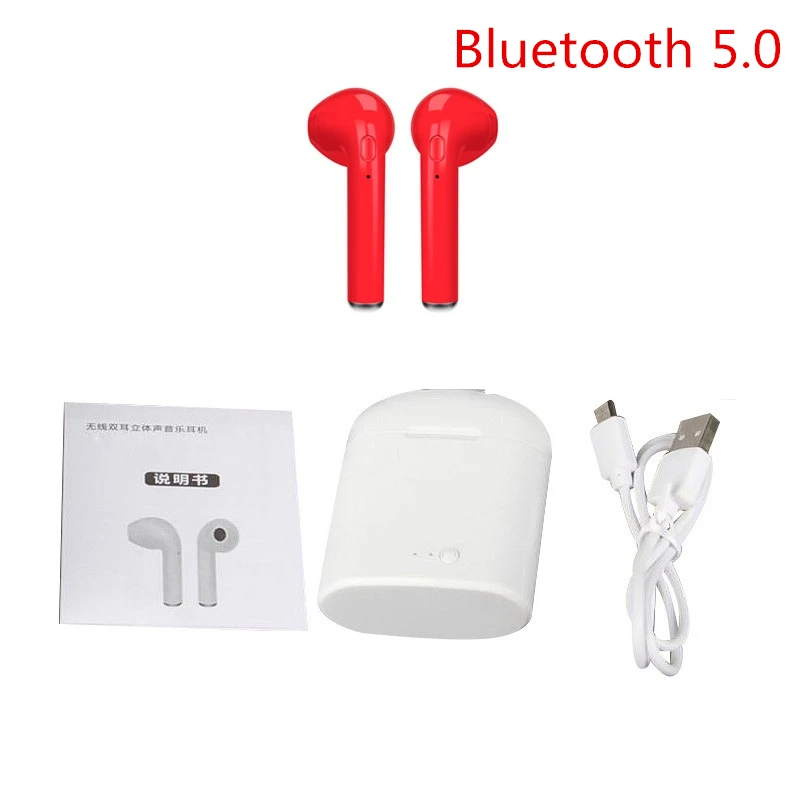 I7 i7s TWS Bluetooth 5,0 беспроводные наушники-вкладыши с микрофоном для телефона iPhone Xiaomi samsung huawei LG