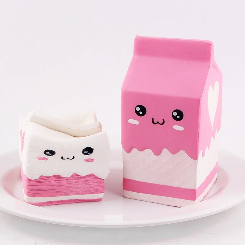 2018 kawaii Squishy сумка для молока/бутылка/можно выжимать веселье мягкая медленно