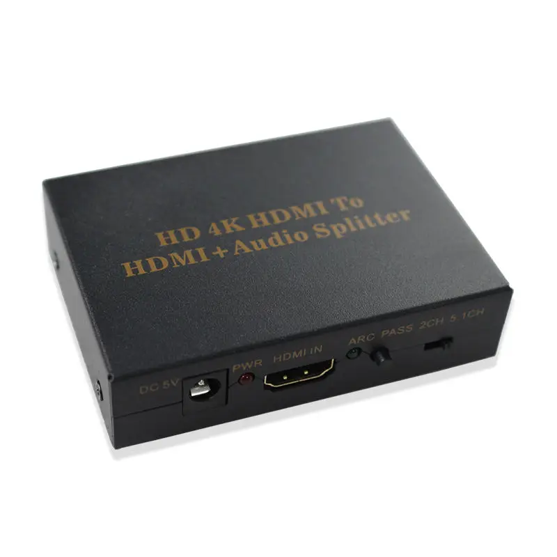 HDMI аудио экстрактор HDMI V1.4 поддержка 4 к* 2 к HDMI аудио spdif конвертер адаптер с адаптером питания для DVD PC PS4