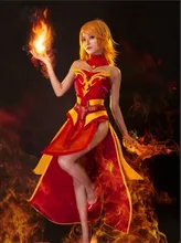 DOTA 2 The Slayer Lina Cosplay Costume Anime Custom Made Uniform
