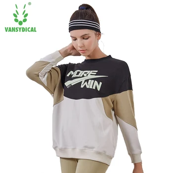 

Vansydical Autumn Women Running Jacket Hooded Fitness Yoga Quick-drying Sexy Letter Print Gym Sports Long Sleeves Tops