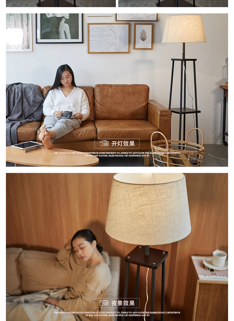Artpad, американский стиль, деревянный торшер, тканевый абажур, E27, светодиодный напольный светильник для гостиной, кабинета, спальни, светильник, EU/US Plug in