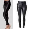 LOGAMI Mujeres Pu Pantalones De Cuero Negro Sexy Bodycon Stretch Pantalones de Las Mujeres de Cintura Alta Pantalones Largos ► Foto 2/6