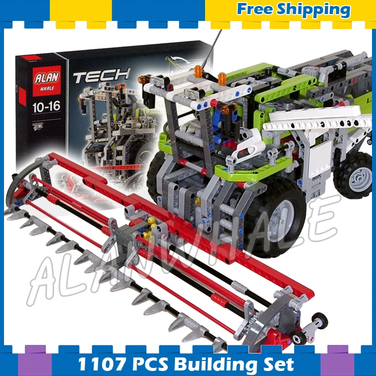 

1107pcs 2in1 Techinic Combine Harvester High-speed Dragster 20041 DIY Arm Model Building Blocks Gifts Sets Compatible With lego