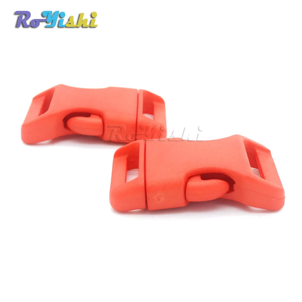 1 ''(25 мм) пластиковые цветные Контурные боковые пряжки для паракордовых браслетов/задней части - Цвет: Orange