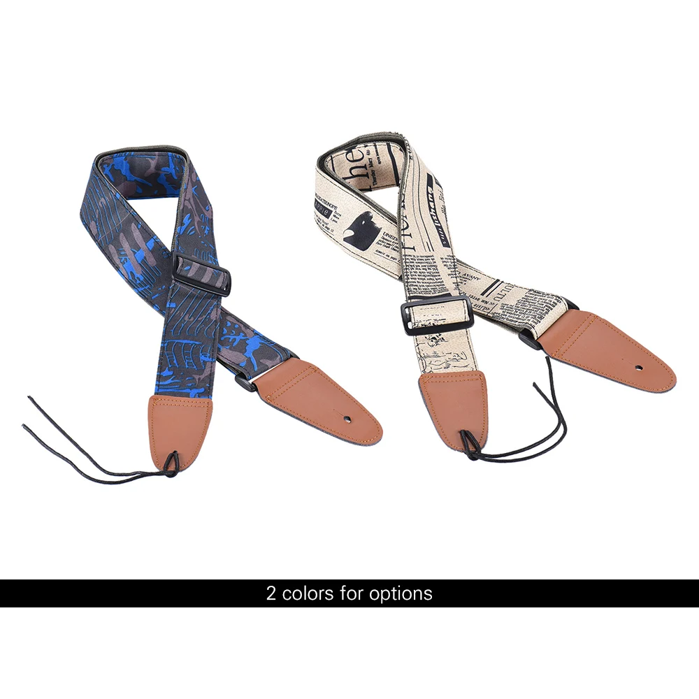 Comfortable Adjustable Guitar Strap Shoulder Strap Synthetic Leather Ends for Acoustic Folk Classic Electric Guitars Bass guitar accessories guitar strap