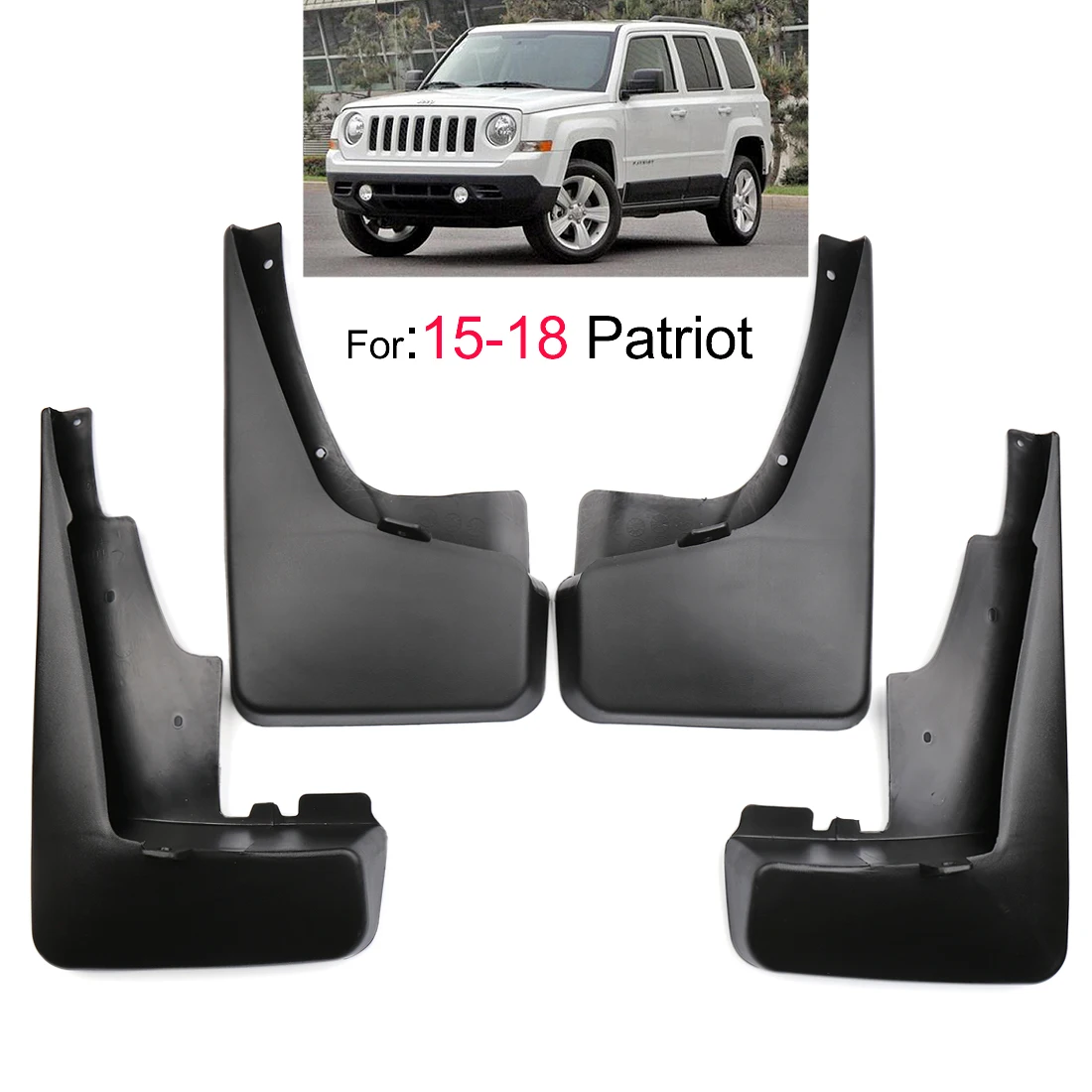 

4PCs Mudguards Guards Fender for 2015-2018JEPP Patriot Mudflaps Splash Front Rear Car Mud Flaps For Jeep Auto Accessories
