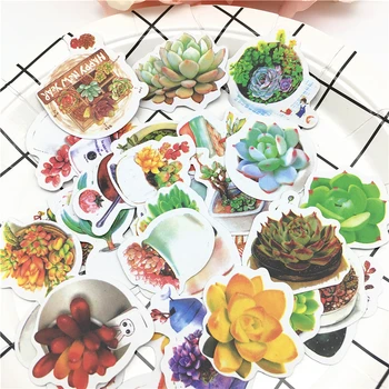 

26pcs Creative cute self-made Flower and Grass Lovely Plant Stickers made in china