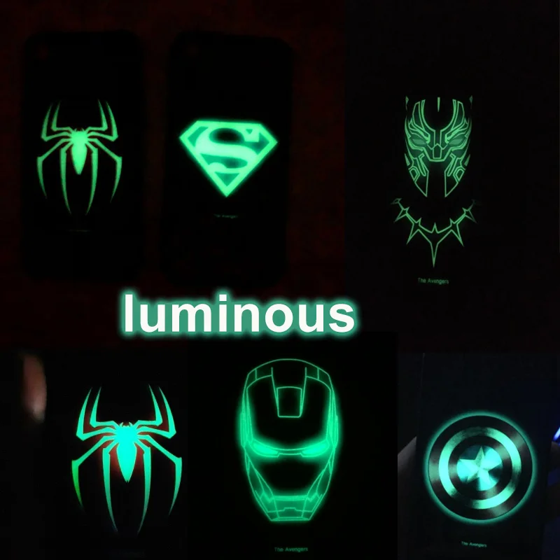 Роскошный чехол со светодиодным стеклом Marvel для iPhone XS MAX XR 6S 7 8 Plus телефона с