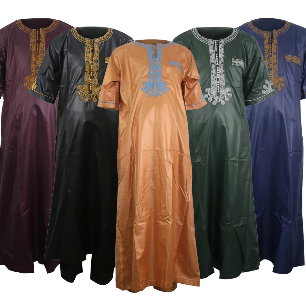 Детская одежда для мальчиков в арабском стиле, кофейного цвета, с вышивкой, исламский костюм из 2 предметов, детская одежда для мальчиков, кафтан для мальчиков в Пакистанском Стиле