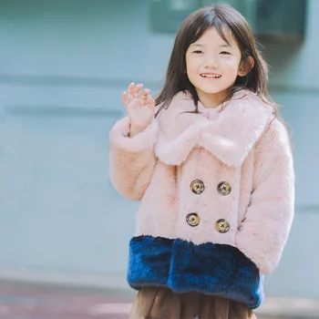 

Girls Faux Fur Clothing 2019 Winter Children's Faux Fur Jackets and Outerwear Kids Princess Full Faux Fur Coats Girl Winter Coat