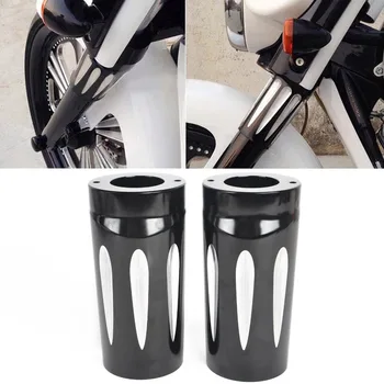 

1pair Black Motorcycle Fork Boot Slider Cover Case for Harley Davidson