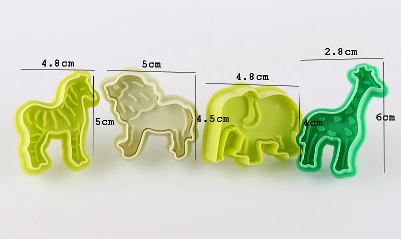 8 шт. DIY Форма для выпечки животных Жираф, Лев в форме 3D формочка для печенья формы для торта Звезда мультфильм Sugarcraft Декор кухонный инструмент GYH