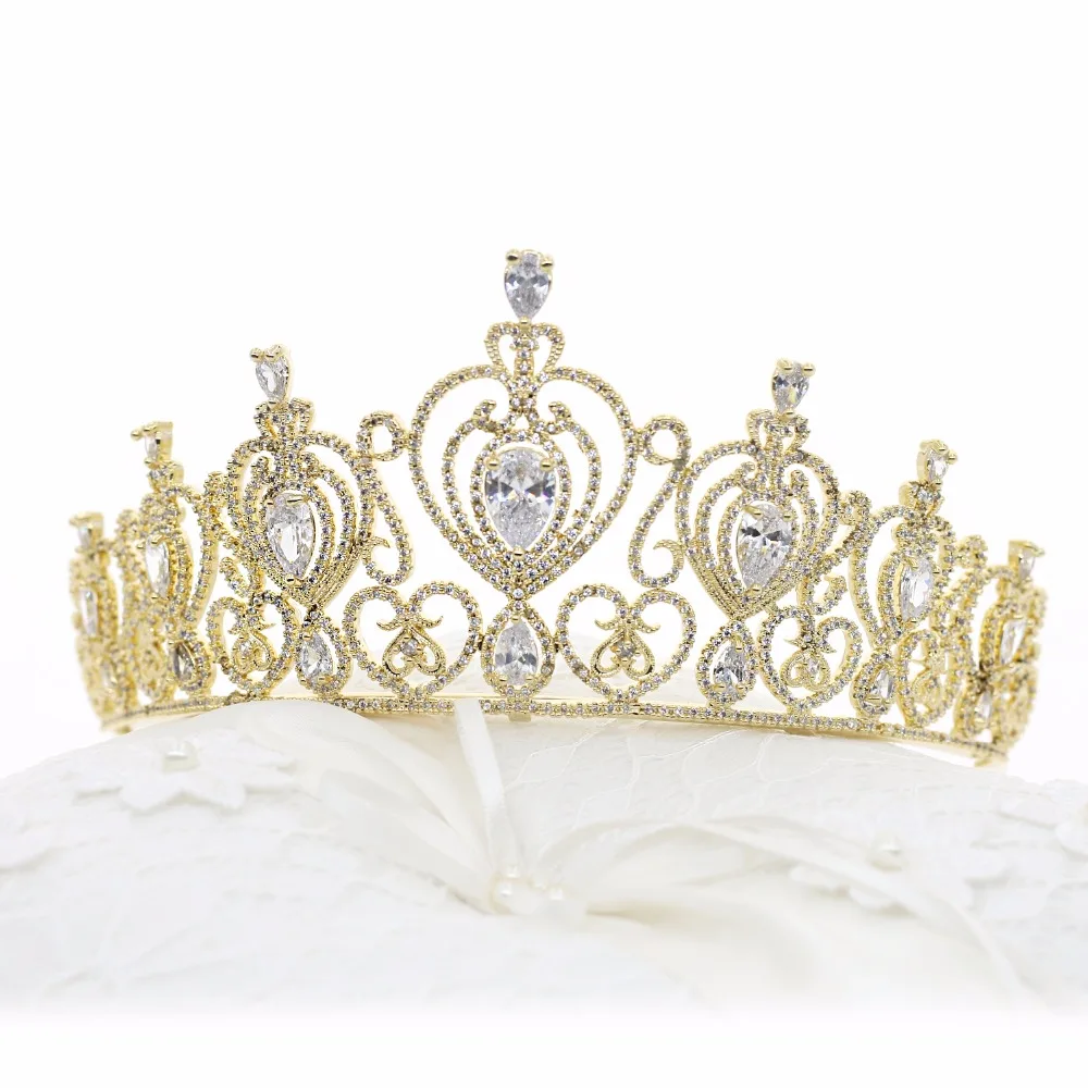 

Cubic Zirconia Cute Romantic Tiaras and Crowns Princess Retro Pageant Bridal Jewelry Elegant Princess Crown Hair Accessories