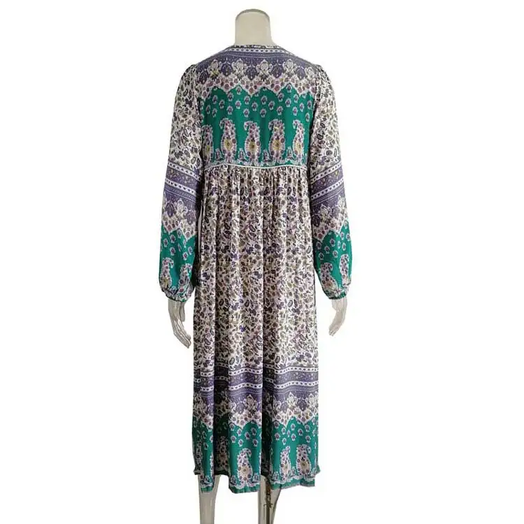 floral-blossom-Boho-Dress-2018-Summer-Autumn-Rayon-V-neck-Sleeve-Tassel-Tied-dress-women-loose-(1)