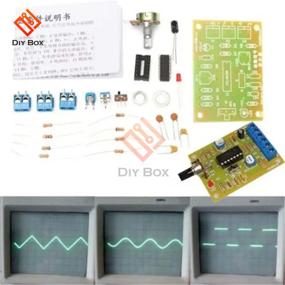 ICL8038 монолитная функция генератор сигналов модуль DIY Kit синусоида квадратный треугольник электронная доска DC 12 В квадратная волна