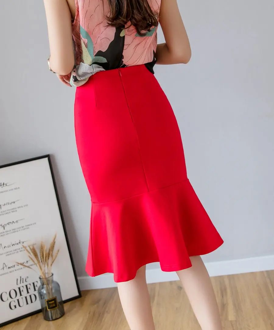 Model walking in skirt