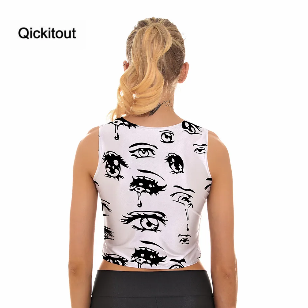Qickitout/майки г., новые летние стильные женские топы с открытыми глазами, безрукавные топы, повседневные экзотические укороченные пляжные жилеты
