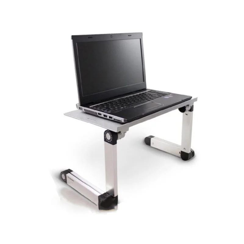 للطي مكتب سبائك الألومنيوم محمول قابل للتعديل مكتب Lapdesks الكمبيوتر الجدول حامل دفتر مع التبريد مروحة الأثاث المدرسي