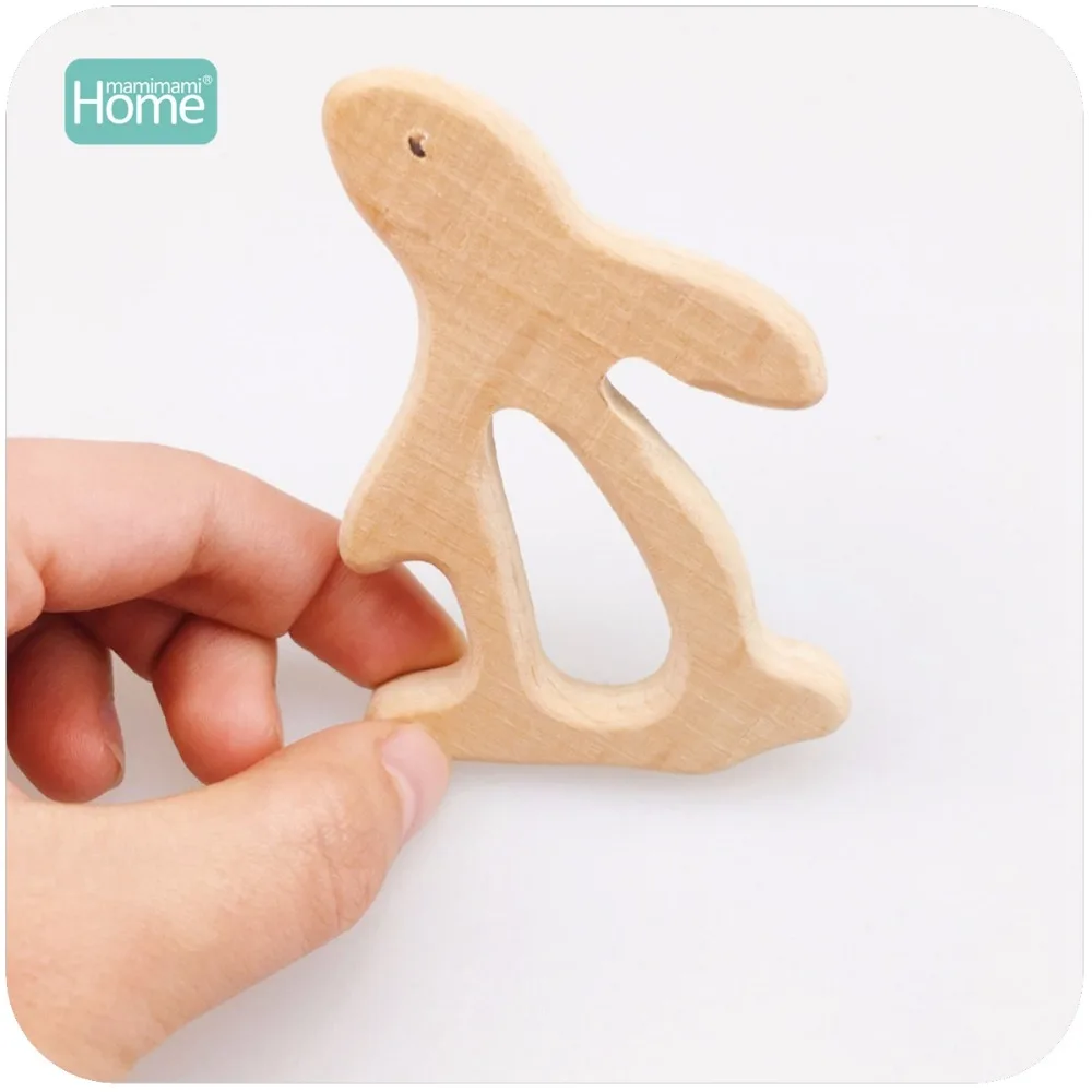 MamimamiHome детские деревянные погремушки 10 шт. бука кролик из дерева браслет для прорезывающихся зубов игрушка для прогулочную коляску играть