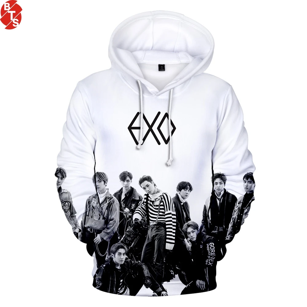 Женская/мужская толстовка с капюшоном Kpop Bang Store модная повседневная длинным