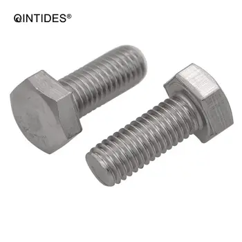 

QINTIDES M14 M16 Hexagon head bolts with full thread 316 stainless steel bolts hex screw threaded up to the head bolt