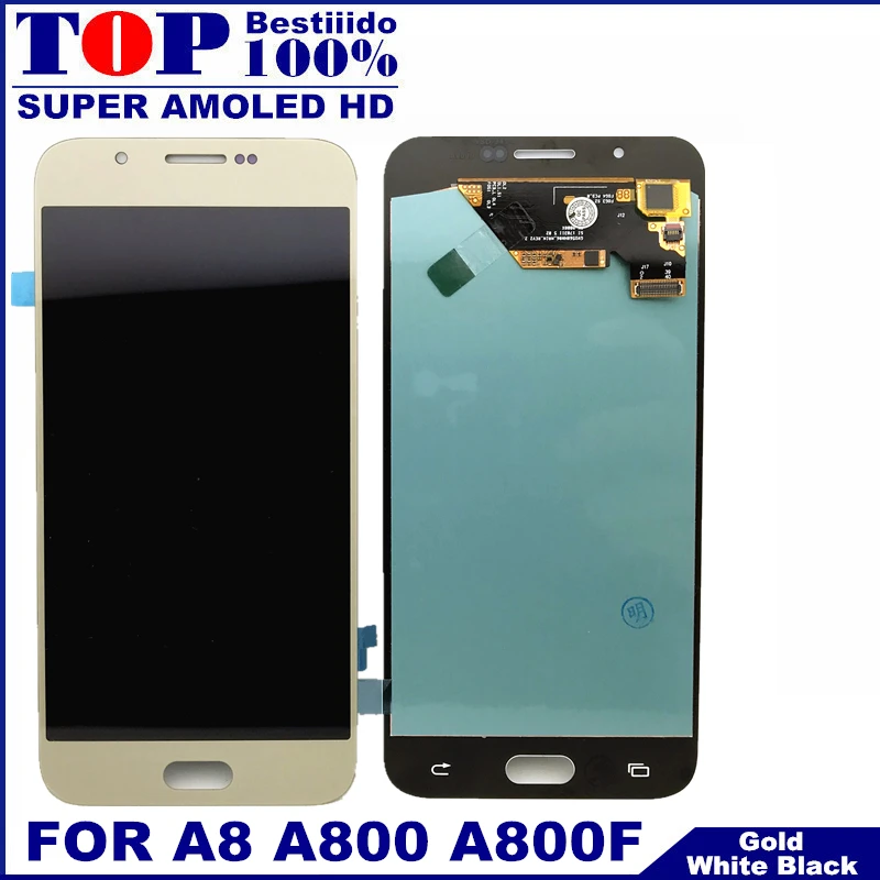 Для samsung Galaxy A8 A800 A8000 A800F Super AMOLED, ЖК-дисплей, сенсорный дигитайзер, экран в сборе, протестированная Замена